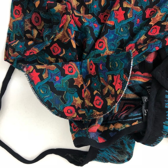 Carole Little Full Length Boho Hippie Dress - 12 - Picture 8 of 8